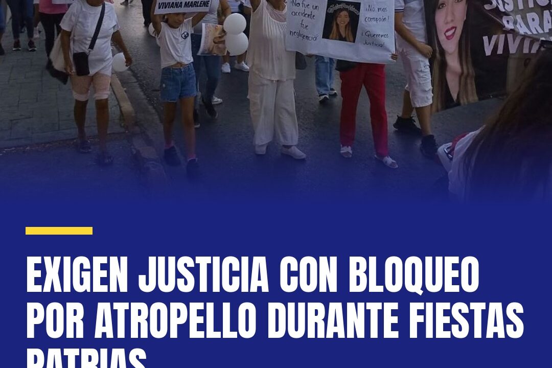 Exigen justicia con bloqueo por atropello durante fiestas patrias